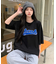 韓国 古着風 ビッグシルエット カレッジロゴ ワッペン刺繍 半袖 Tシャツ