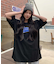 韓国 古着風 ビッグシルエット カレッジロゴ ワッペン刺繍 半袖 Tシャツ