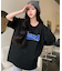韓国 古着風 ビッグシルエット カレッジロゴ ワッペン刺繍 半袖 Tシャツ