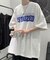 ビッグシルエット 古着風 ロゴ プリント オーバーサイズ 半袖 Tシャツ