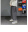 リラックス ワイド デニムパンツ ブラックデニム シェフパンツ