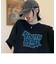 韓国風 フロントロゴTシャツ
