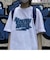 韓国風 フロントロゴTシャツ