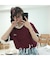 ワンポイント 古着風 ロゴ クルーネック オーバーサイズ リンガー Tシャツ
