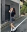 ワンポイント 古着風 ロゴ クルーネック オーバーサイズ リンガー Tシャツ