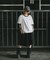 ワンポイント 古着風 ロゴ クルーネック オーバーサイズ リンガー Tシャツ