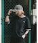 ワンポイント 古着風 ロゴ クルーネック オーバーサイズ リンガー Tシャツ