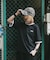 ワンポイント 古着風 ロゴ クルーネック オーバーサイズ リンガー Tシャツ