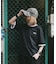 ワンポイント 古着風 ロゴ クルーネック オーバーサイズ リンガー Tシャツ