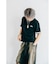 ワンポイント 古着風 ロゴ クルーネック オーバーサイズ リンガー Tシャツ