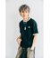ワンポイント 古着風 ロゴ クルーネック オーバーサイズ リンガー Tシャツ