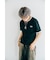 ワンポイント 古着風 ロゴ クルーネック オーバーサイズ リンガー Tシャツ