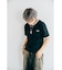 ワンポイント 古着風 ロゴ クルーネック オーバーサイズ リンガー Tシャツ