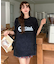 ビッグシルエット ジャンキープリント ピグメント 半袖 Tシャツ 古着風 フライドポテト カレッジロゴ