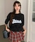 ビッグシルエット ジャンキープリント ピグメント 半袖 Tシャツ 古着風 フライドポテト カレッジロゴ