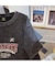 ビッグシルエット ジャンキープリント ピグメント 半袖 Tシャツ 古着風 フライドポテト カレッジロゴ