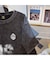 ビッグシルエット ジャンキープリント ピグメント 半袖 Tシャツ 古着風 フライドポテト カレッジロゴ