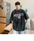 ビッグシルエット カレッジロ ピグメント 半袖 Tシャツ 古着風