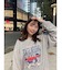 DEVICE×佐藤かれん ルーズグラフィックプリント スウェット