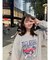DEVICE×佐藤かれん ルーズグラフィックプリント スウェット