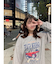 DEVICE×佐藤かれん ルーズグラフィックプリント スウェット