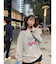 DEVICE×佐藤かれん ルーズグラフィックプリント スウェット