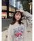 DEVICE×佐藤かれん ルーズグラフィックプリント スウェット