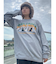 DEVICE×えんな ルーズグラフィックプリント スウェット