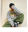 DEVICE×えんな ルーズグラフィックプリント スウェット