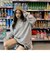 シンボルマーク シンプル ワンポイント オーバーサイズ スウェット トレーナー