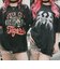 タイガー スカル 髑髏 プリントダメージ加工 韓国 古着風 ピグメント Tシャツ 半袖