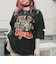 タイガー スカル 髑髏 プリントダメージ加工 韓国 古着風 ピグメント Tシャツ 半袖