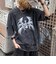 タイガー スカル 髑髏 プリントダメージ加工 韓国 古着風 ピグメント Tシャツ 半袖