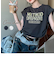 ロゴ Y2K クロップド ショート丈 ドロースト ヴィンテージライク 古着風 ストリート 半袖 Tシャツ