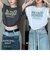 ロゴ Y2K クロップド ショート丈 ドロースト ヴィンテージライク 古着風 ストリート 半袖 Tシャツ