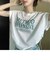 ロゴ Y2K クロップド ショート丈 ドロースト ヴィンテージライク 古着風 ストリート 半袖 Tシャツ