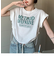 ロゴ Y2K クロップド ショート丈 ドロースト ヴィンテージライク 古着風 ストリート 半袖 Tシャツ
