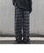 チェック ハイウエスト ワイド ストレート Y2K ストリート ルーズ パンツ
