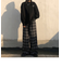 チェック ハイウエスト ワイド ストレート Y2K ストリート ルーズ パンツ