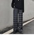 チェック ハイウエスト ワイド ストレート Y2K ストリート ルーズ パンツ