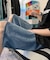 ハーフ ウォッシュ デニム ワイド ショートパンツ