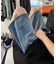 ハーフ ウォッシュ デニム ワイド ショートパンツ
