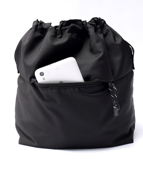 Rename カラビナ付き パラコード巾着 ナイロンショルダーバッグ