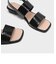 ダブルストラップスクエアトーサンダル / DOUBLE STRAP SQUARE TOE SANDALS