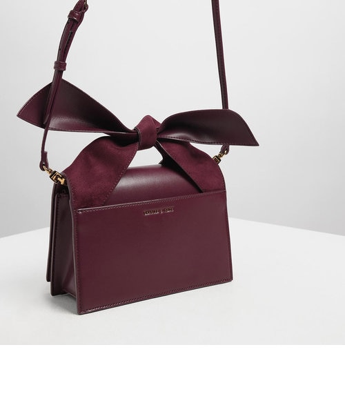 黒のボウトップ ボウトップハンドルバッグ / Bow Top Handle Bag｜チャールズ