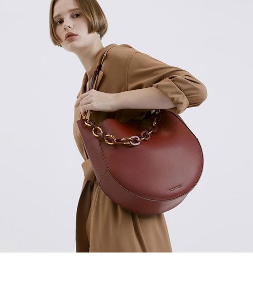 チャンキーチェーンハンドル ラージホーボーバッグ / Chunky