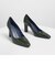 クロックエフェクト イロンゲイトポインテッドトゥパンプス /  Croc-Effect Elongated Pointed Toe Pumps
