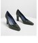 クロックエフェクト イロンゲイトポインテッドトゥパンプス /  Croc-Effect Elongated Pointed Toe Pumps