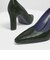 クロックエフェクト イロンゲイトポインテッドトゥパンプス /  Croc-Effect Elongated Pointed Toe Pumps