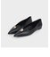 【再入荷】ボタンディティール バレリーナフラット / Button Detail Ballerina Flats